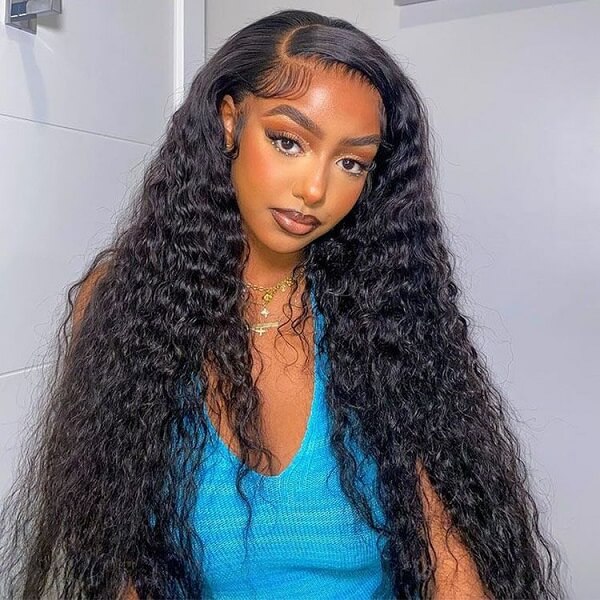 Flash Sale 13x4 & 4x4 & 13x6 Full HD Transparent  lace Front Wig Deep Wave Human Hair