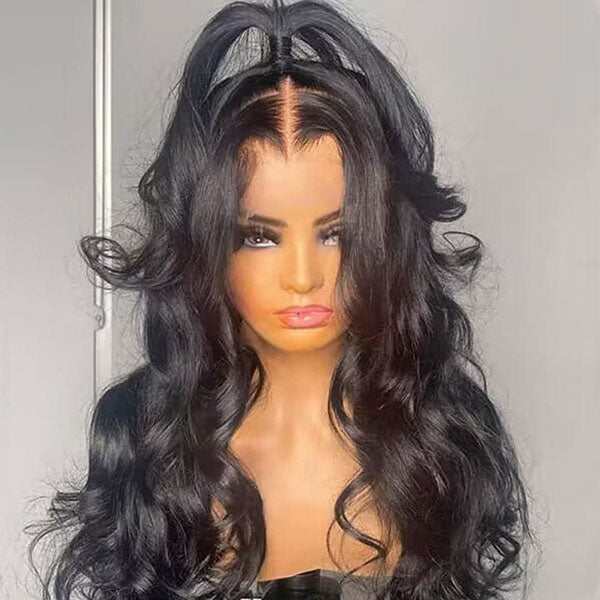 Full Lace Wig Body Wave Brazilian Human Hair Natural Color