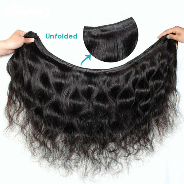 9A Brazilian Body Wave Hair 4 Bundles With Lace Frontal Human Hair