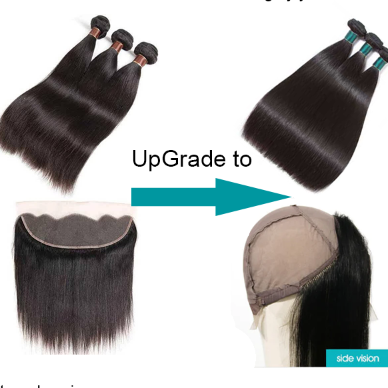 Professional Sewing In Lace Front Wig Cap with Hair Bundles 10A Top Grade Straight Virgin Hair